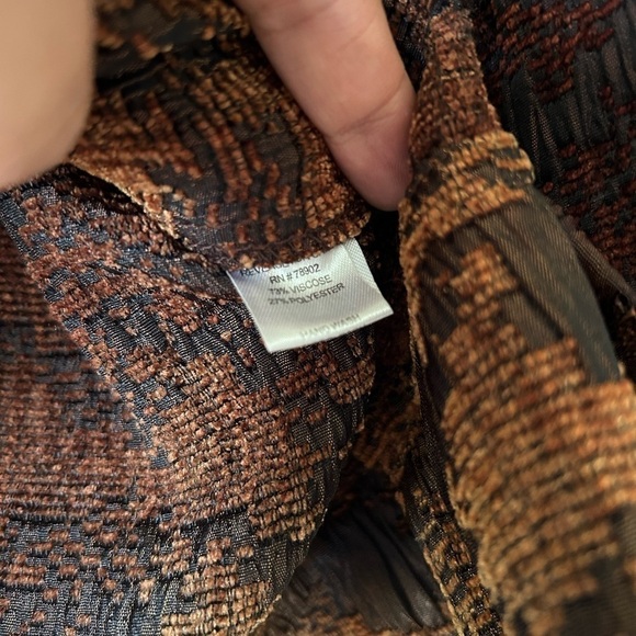 VTG Y2K ERIN LONDON BROWN BUTTON DOWN OPEN CARDIGAN JACKET SIZE S P Grunge - Picture 9 of 10